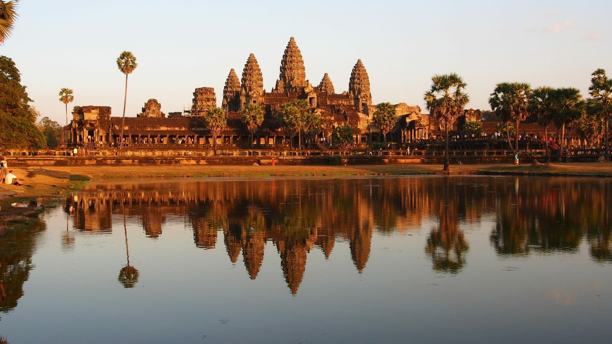 Angkor Wat reflection in water