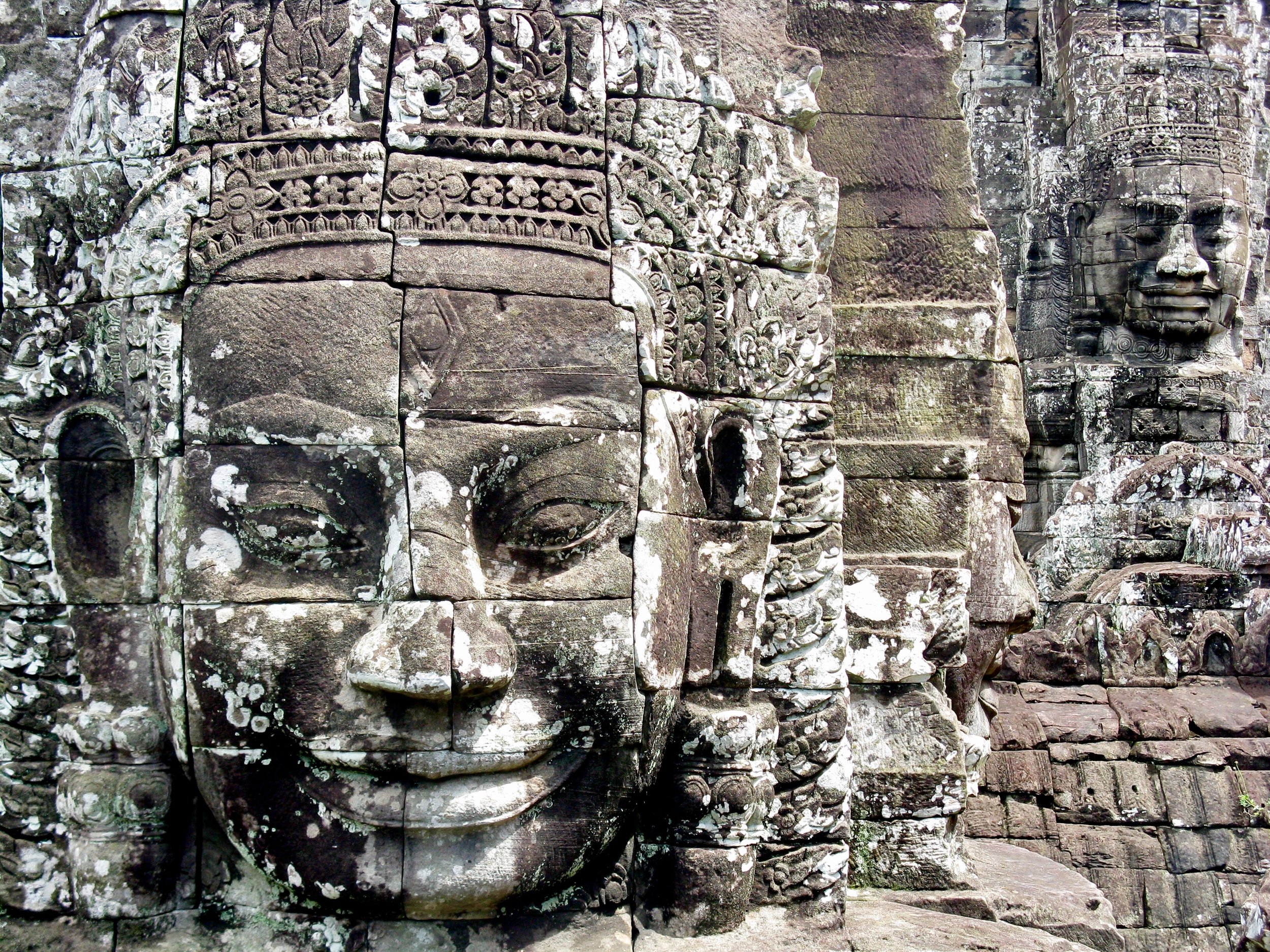 Bayon temple stone carvings